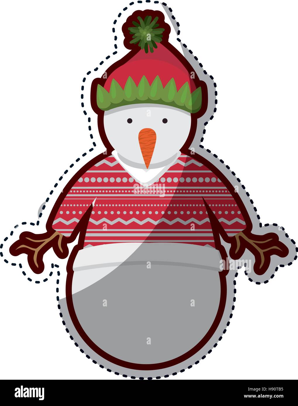 Isolated snowman of Christmas sesaon Stock Vector Image & Art - Alamy