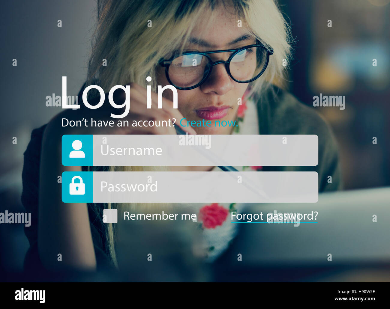 Log In Sign Up Register Account Page Concept Stock Photo - Alamy