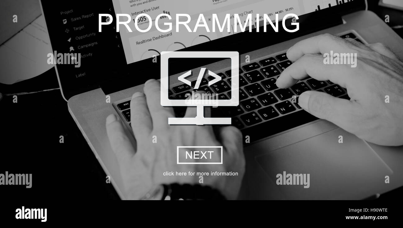 Programming Applications Computer Digital Technology Concept Stock ...