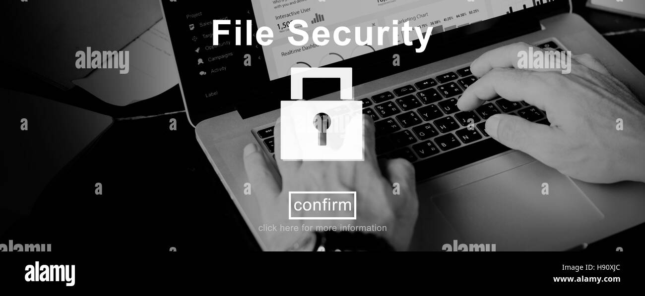 Information File Data Digital Security Protection Concept Stock Photo