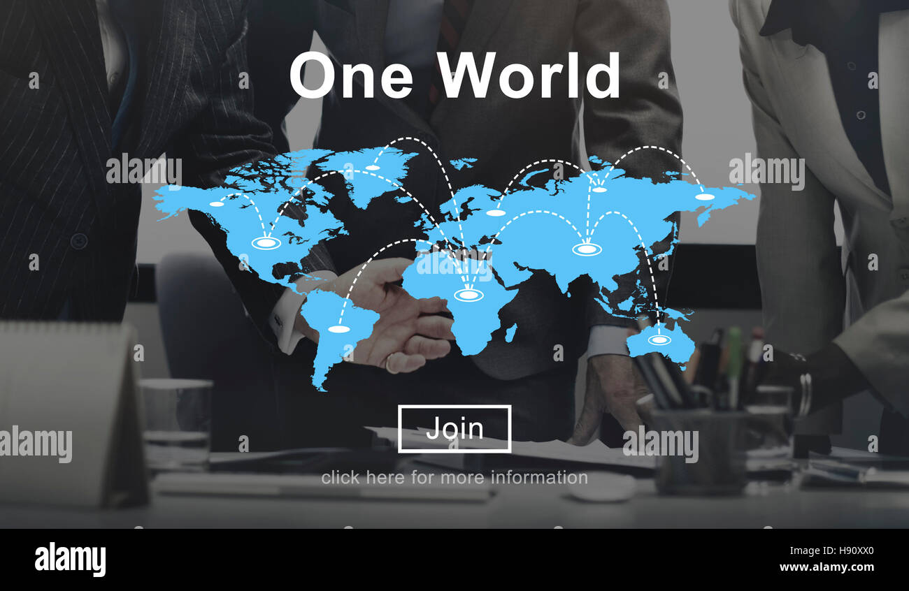 One World Peace Connection Relationship Interconnection Concept Stock Photo