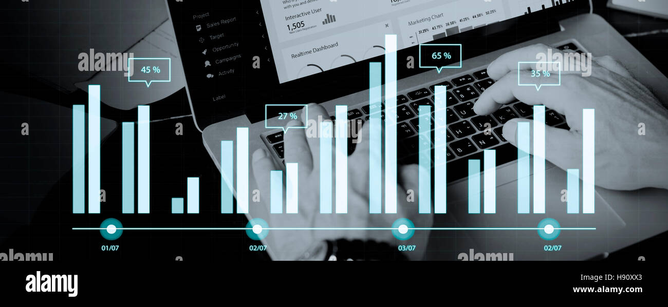 Analytics Report Status Information Analysis Chart Graph Concept Stock ...