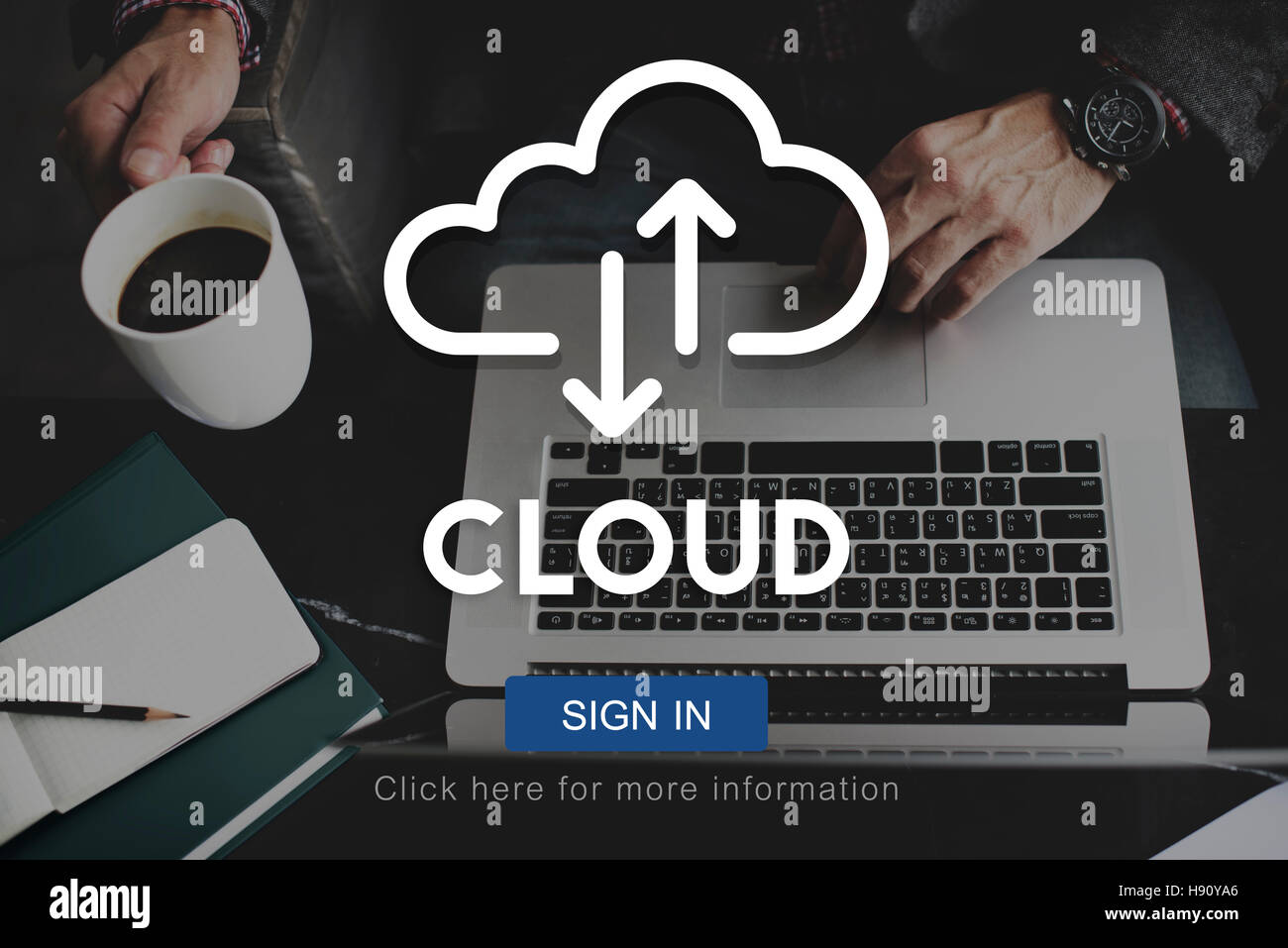 Cloud Computing Database Server Network Concept Stock Photo