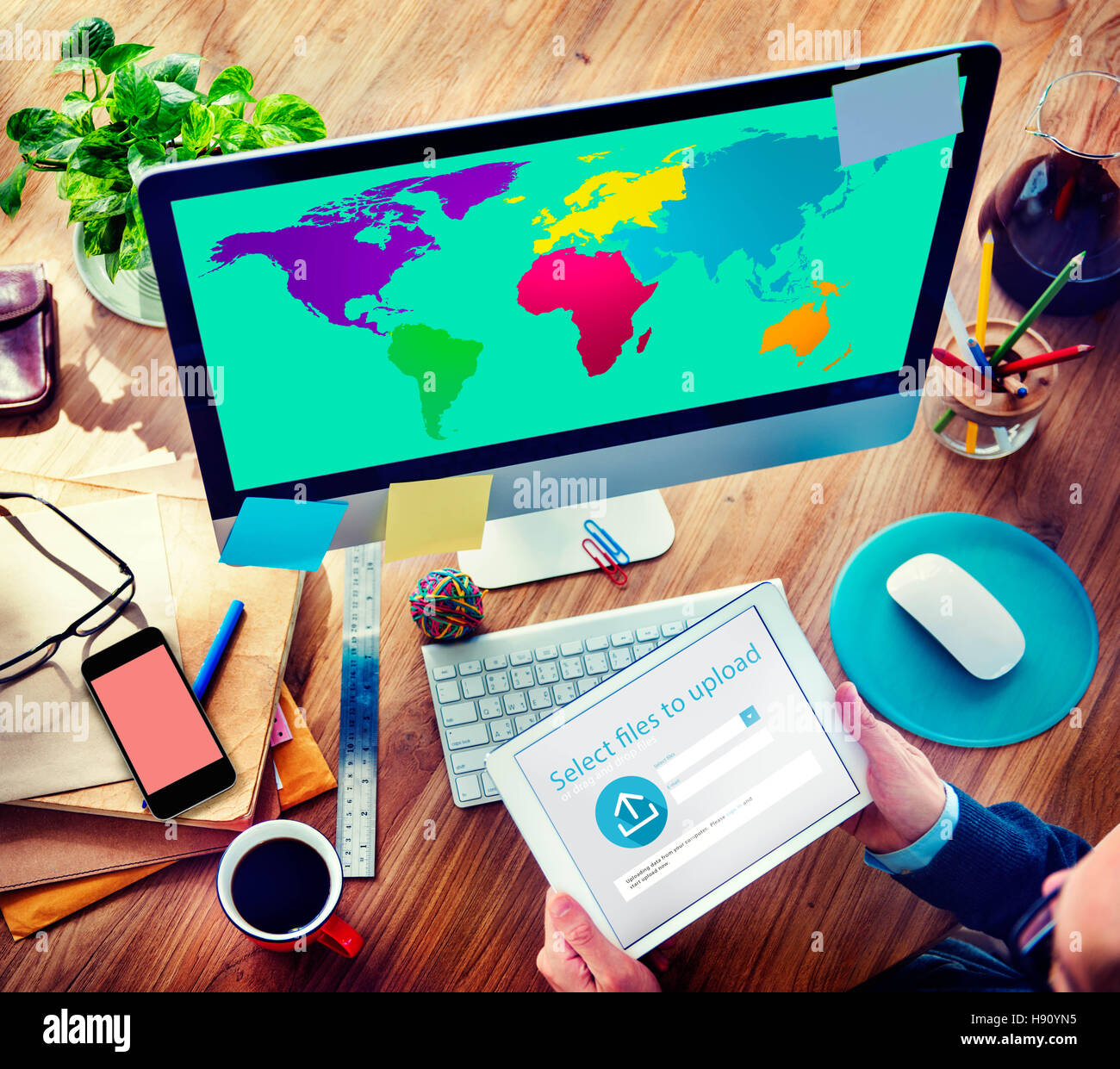 World Global Cartography Globalization Earth International Concept ...