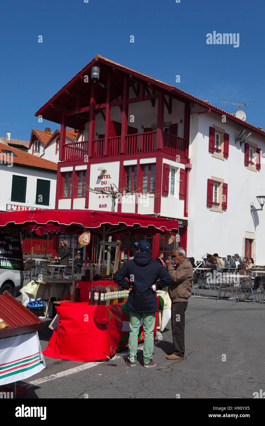 The town of Bidart, Biarrtiz, Basque country, France Stock Photo