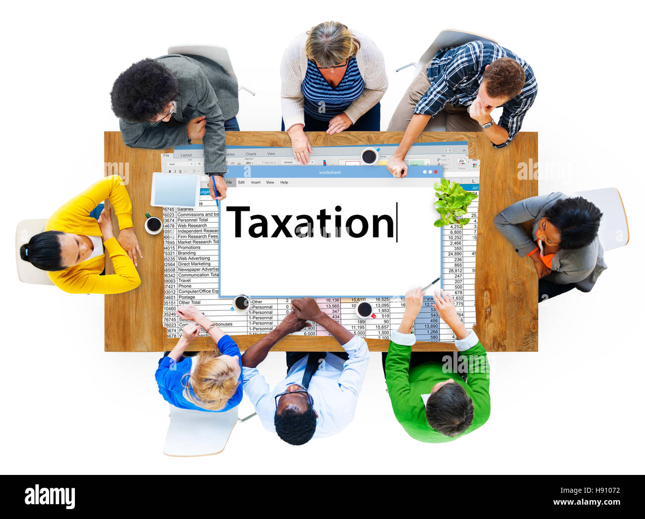 Taxation Payment Finance Economy Accounting Concept Stock Photo
