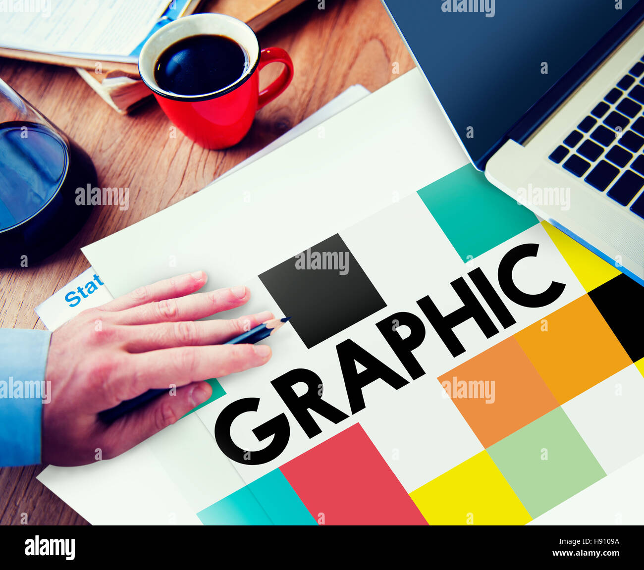 Graphic Creative Design Visual Art Concept Stock Photo