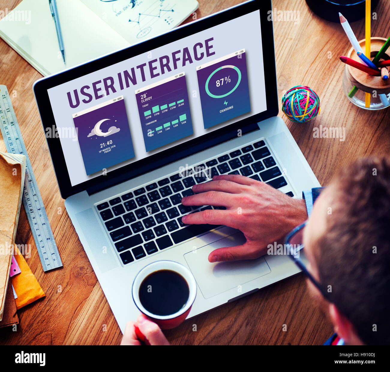 User Interface Operating System Electronic Technology Concept Stock ...