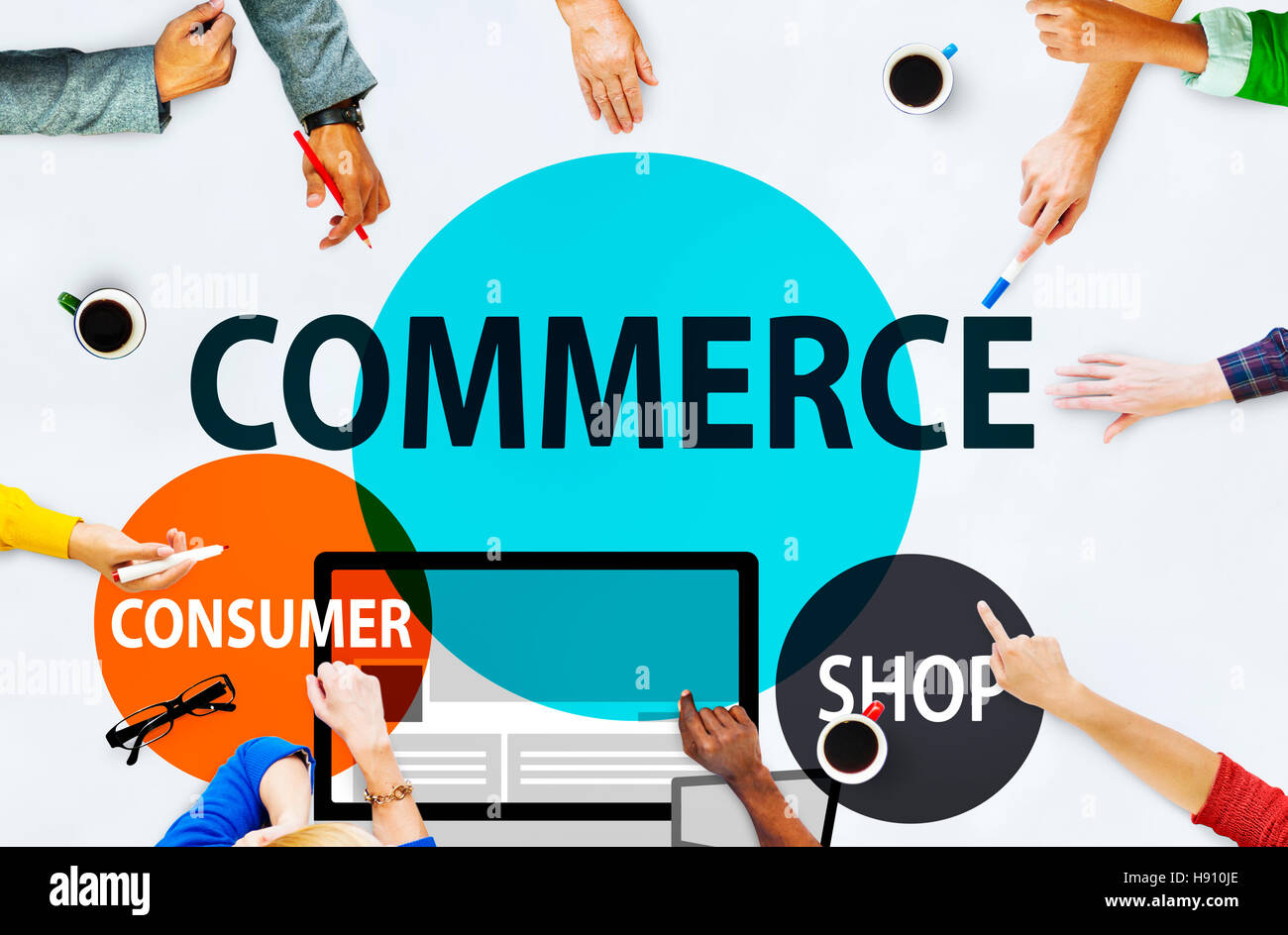 Commerce Consumer Shop Shopping Marketing Concept Stock Photo