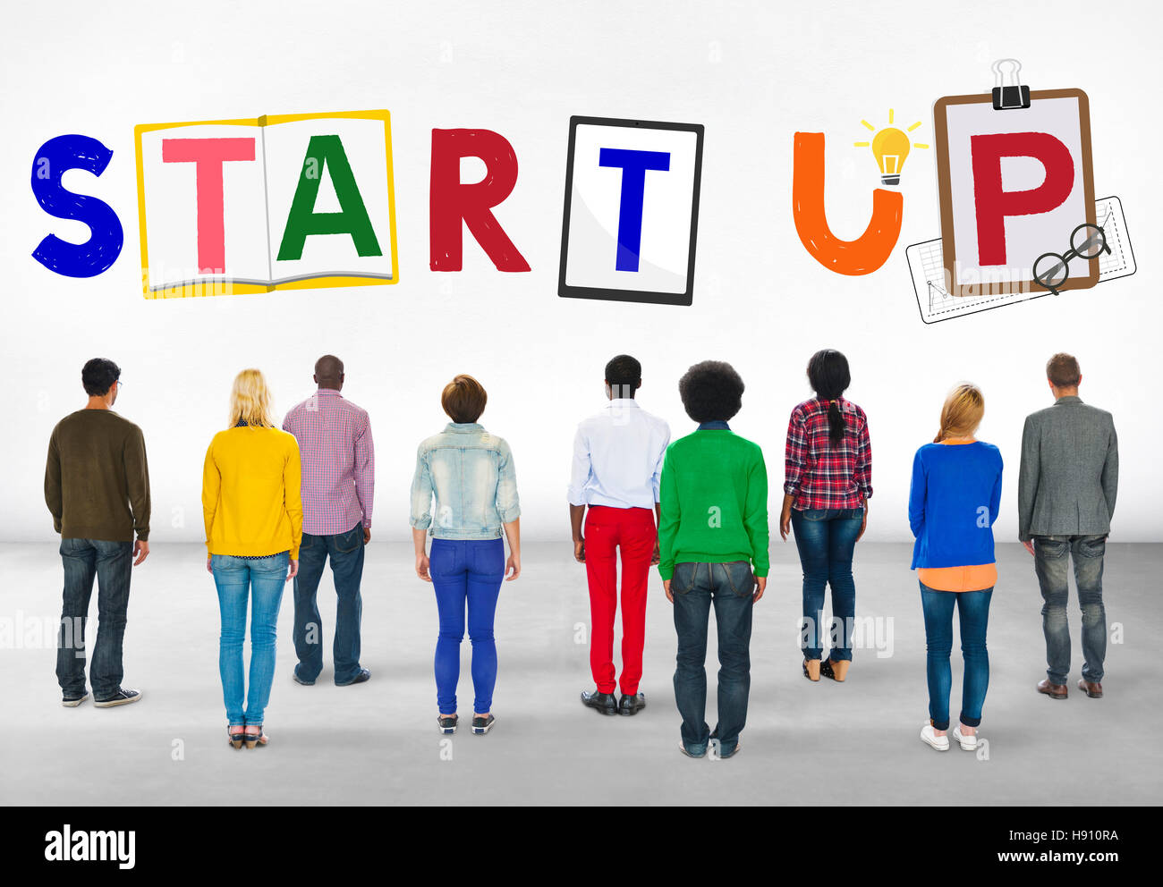 Start Up Business Growth Launch Aspiration Concept Stock Photo - Alamy