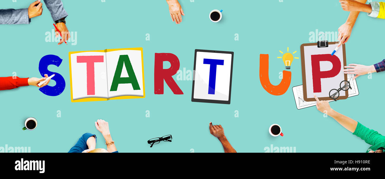 Start Up Business Growth Launch Aspiration Concept Stock Photo - Alamy