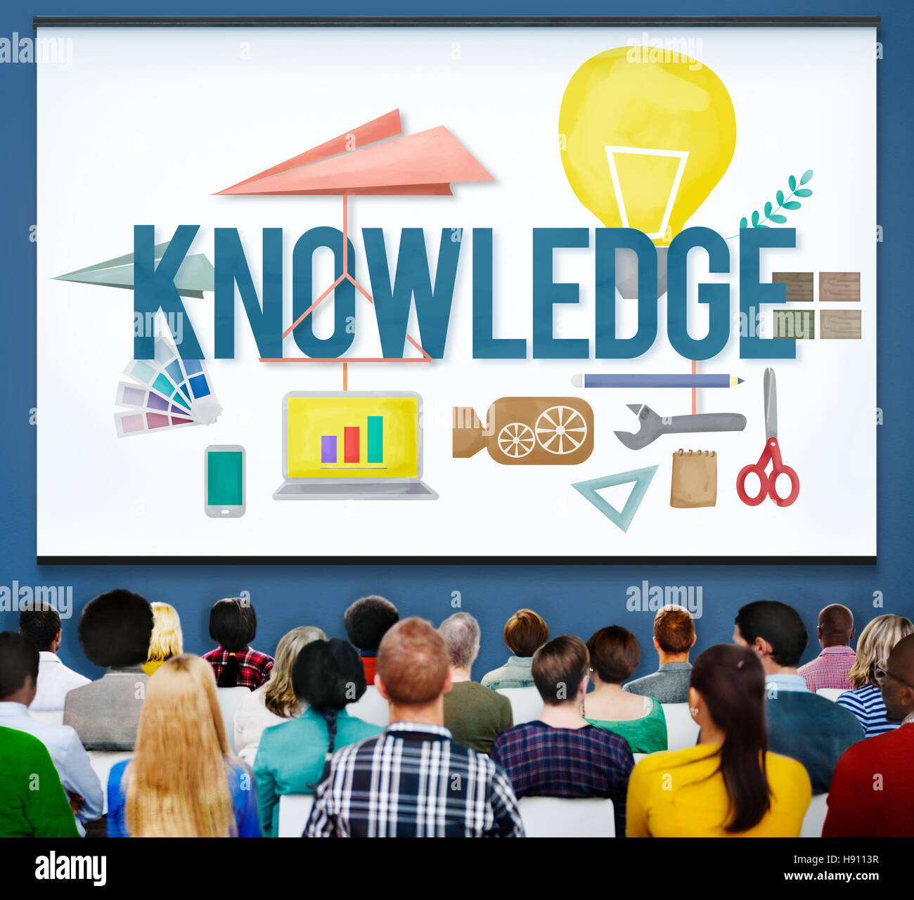 Knowledge School Course Degree Graphics Concept Stock Photo