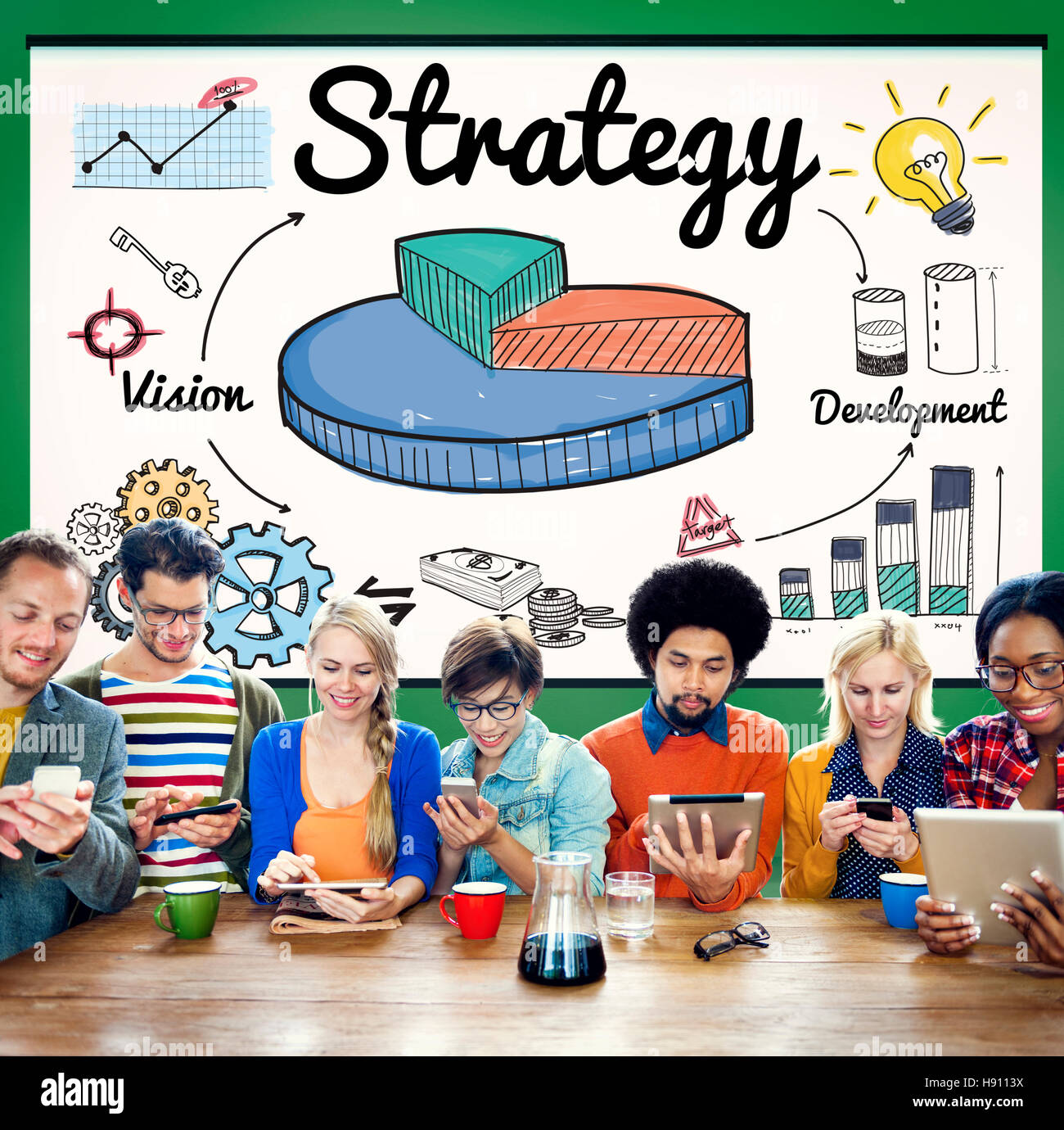Strategy Business Chart Vision Development Concept Stock Photo - Alamy