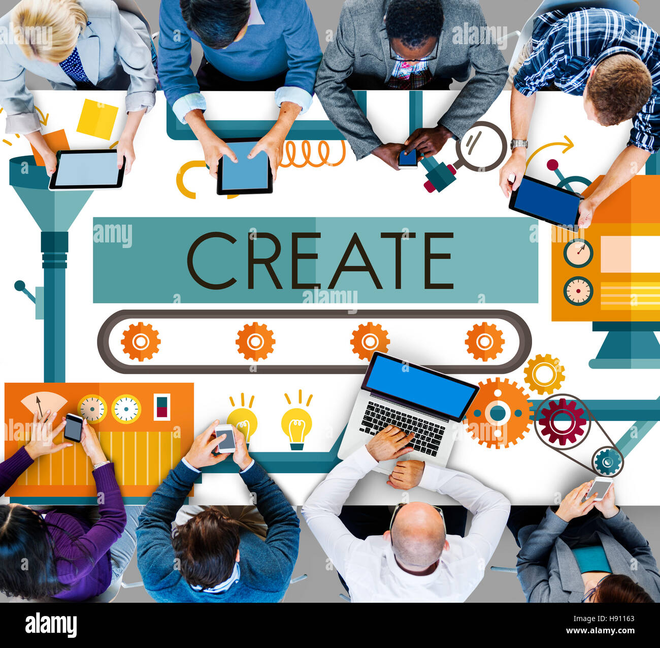 Create Innovation Imagination Development Ideas Concept Stock Photo - Alamy