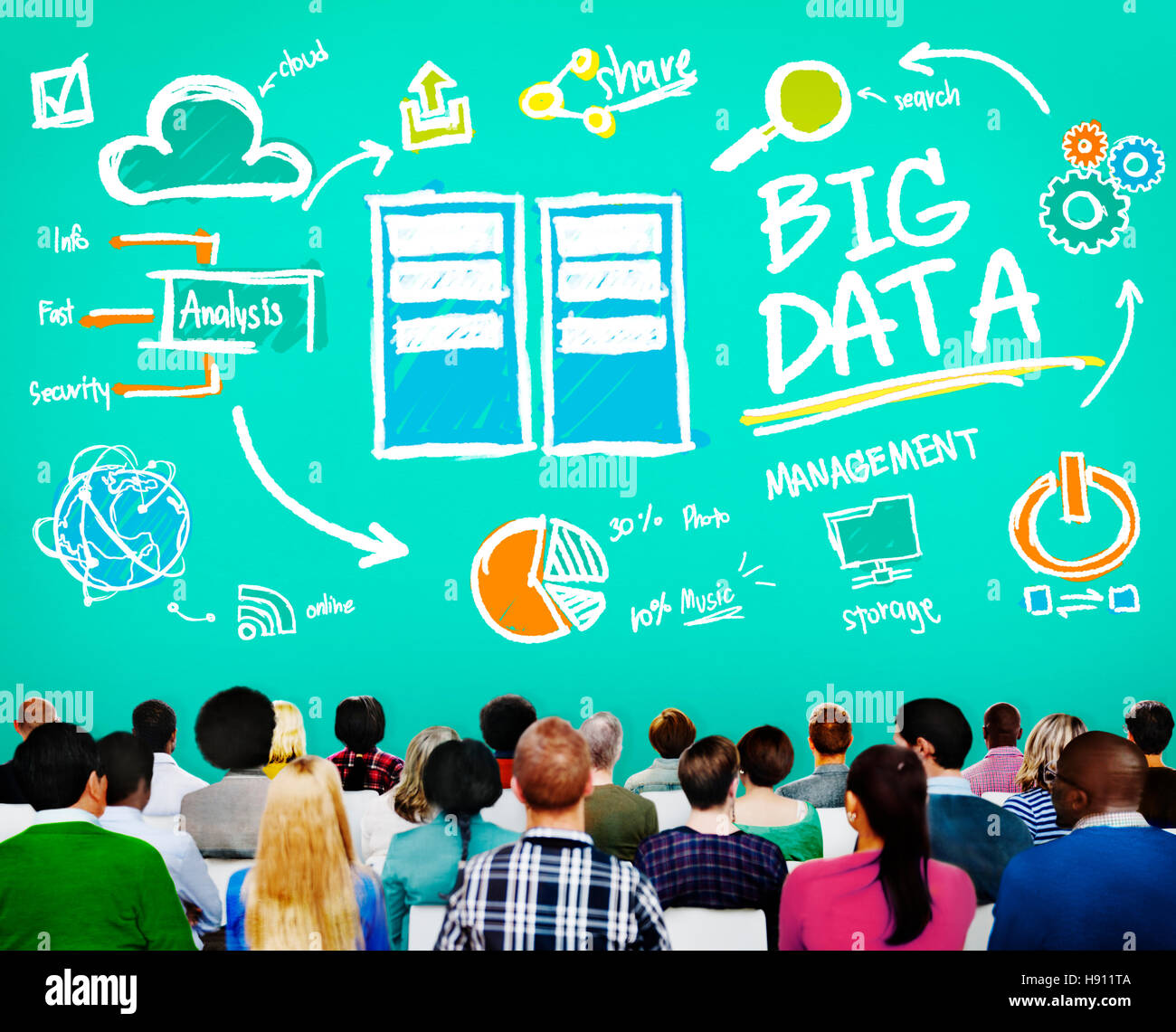 Big Data Storage Online Technology Database Concept Stock Photo