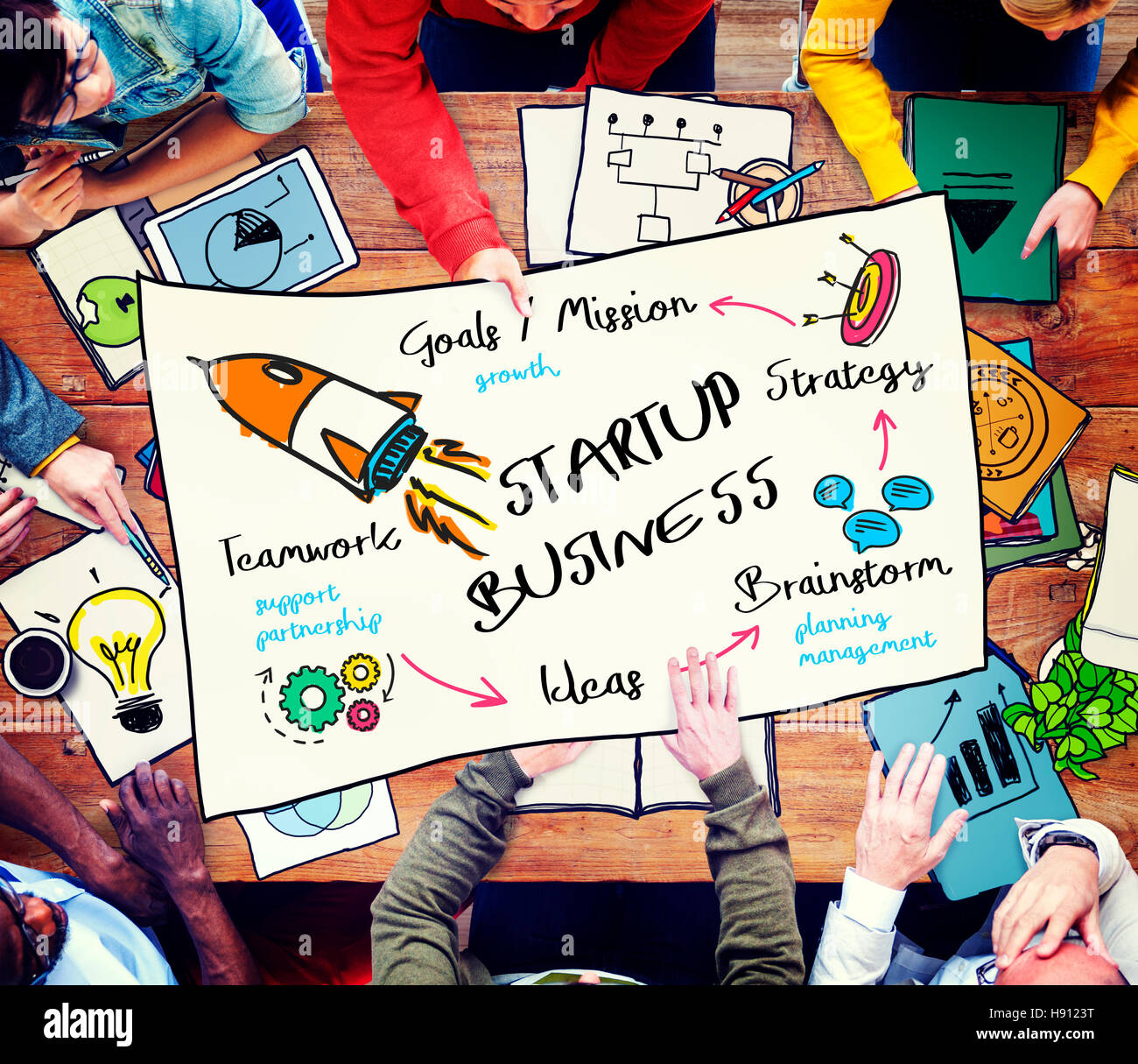 Start Up Business Rocket Ship Graphic Concept Stock Photo - Alamy