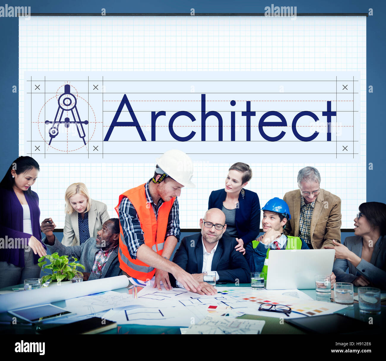 Architect Architecture Compass Construction Concept Stock Photo Alamy