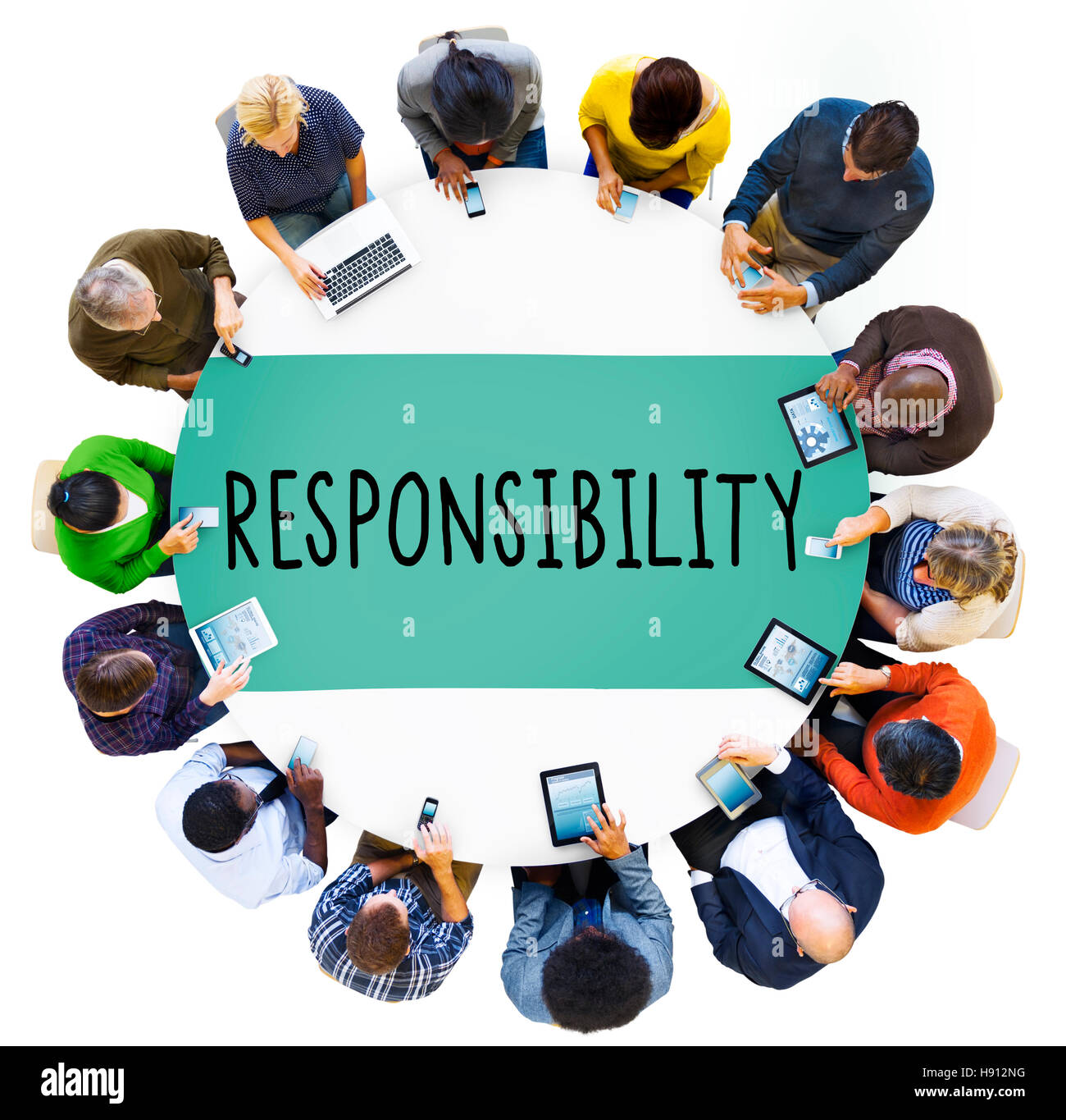 Responsibility Obligation Duty Roles Job Concept Stock Photo