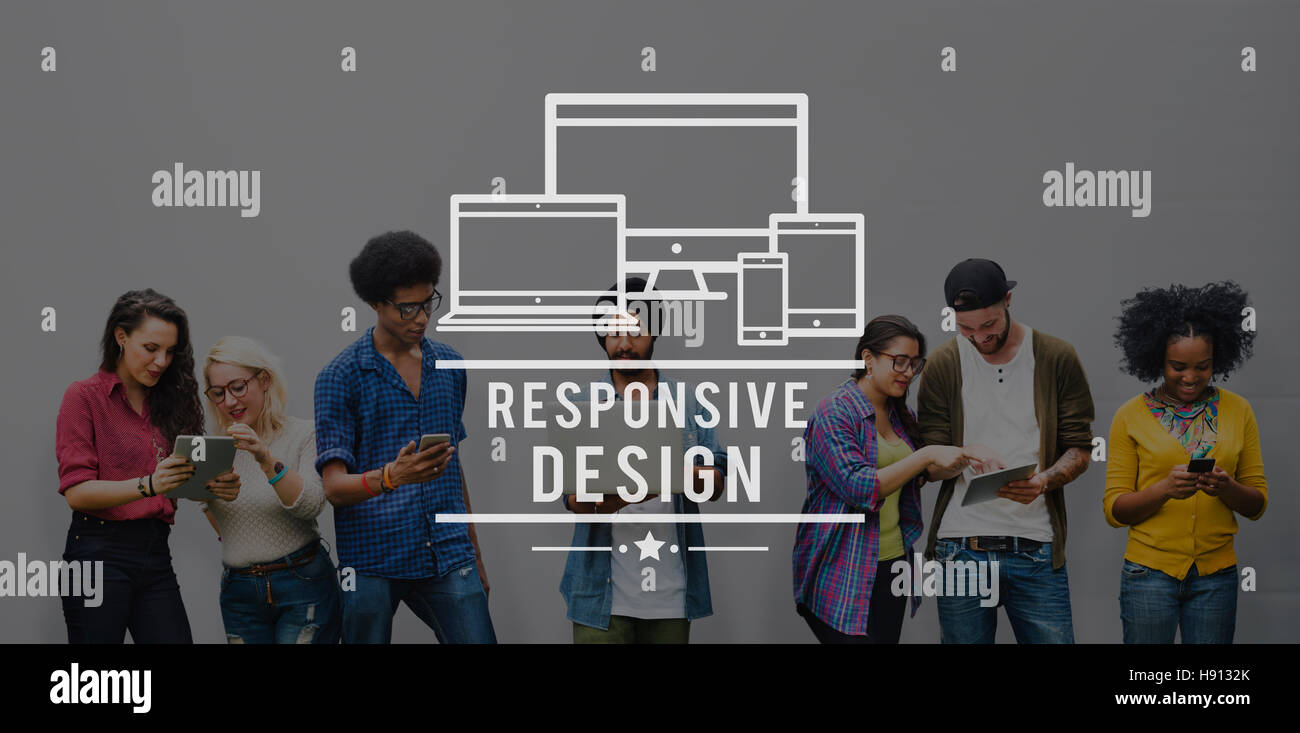Responsive Design Information Programming Layout Concept Stock Photo ...