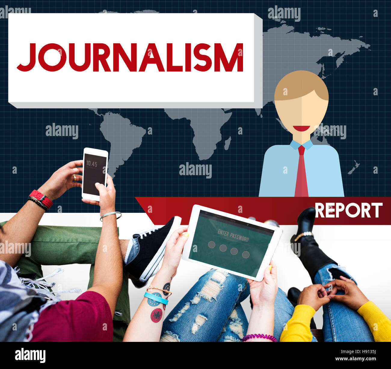 Journalism News Interview Article Content Concept Stock Photo Alamy