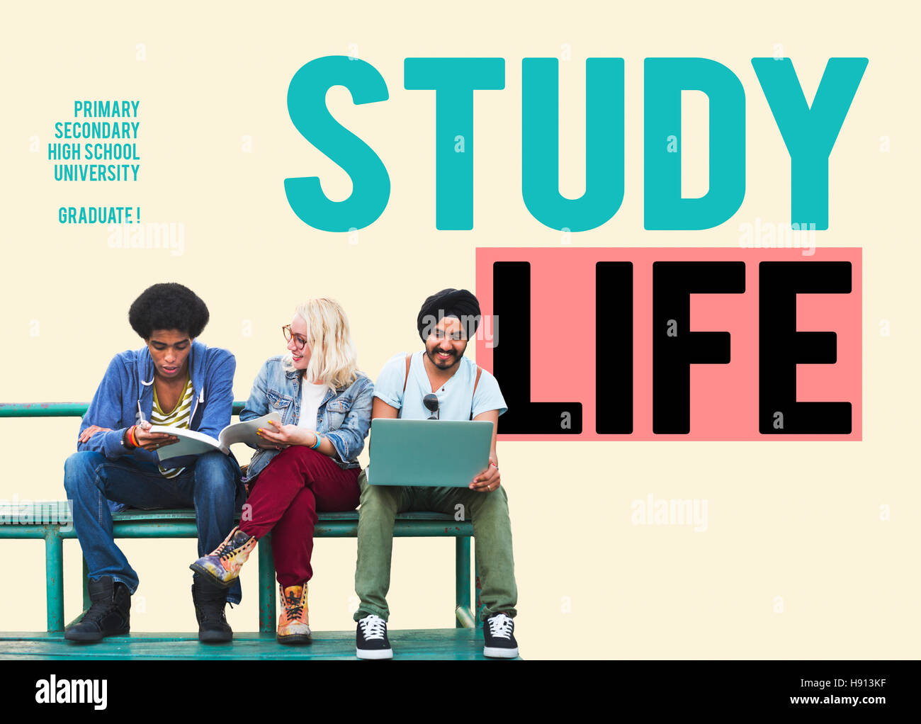 Study Life Primary Secondary High School University Concept Stock Photo ...