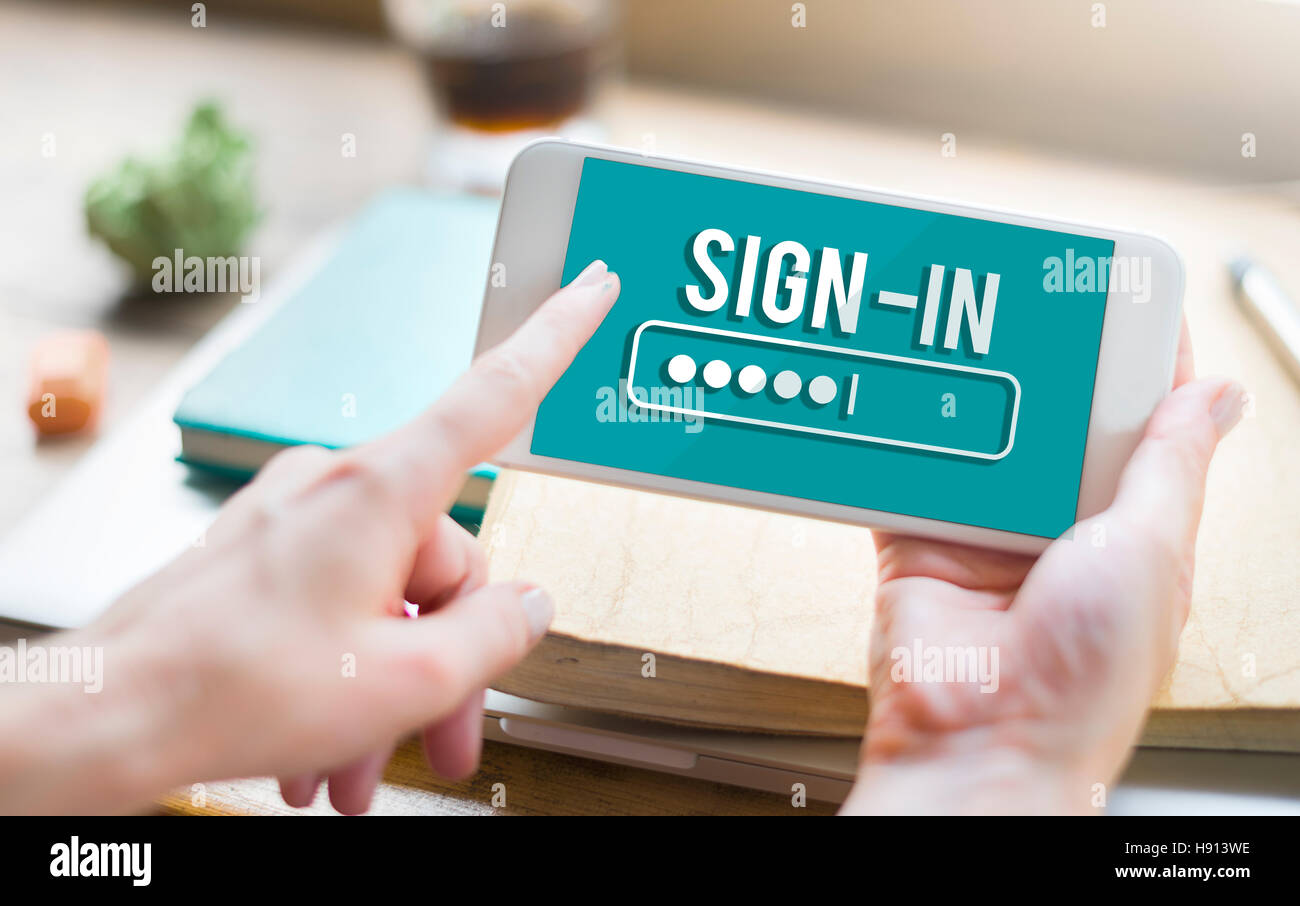 Security Sign Log In Up Password Secret Concept Stock Photo