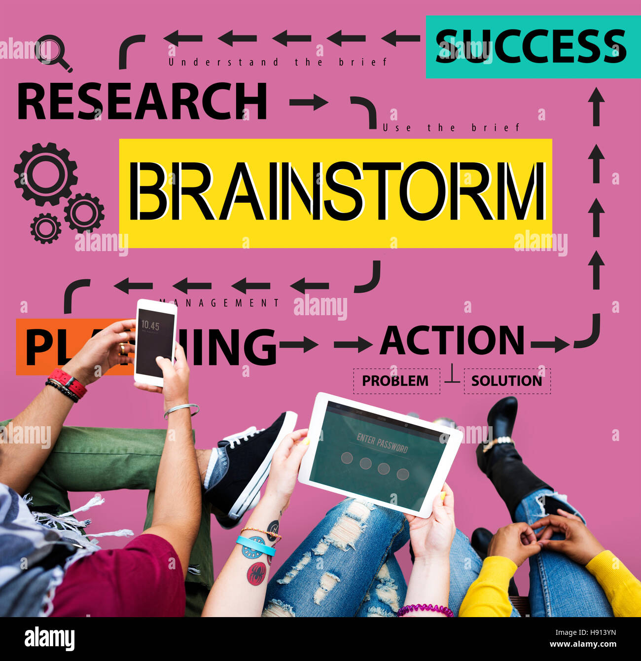 Brainstorm Meeting Planning Sharing Thinking Concept Stock Photo - Alamy