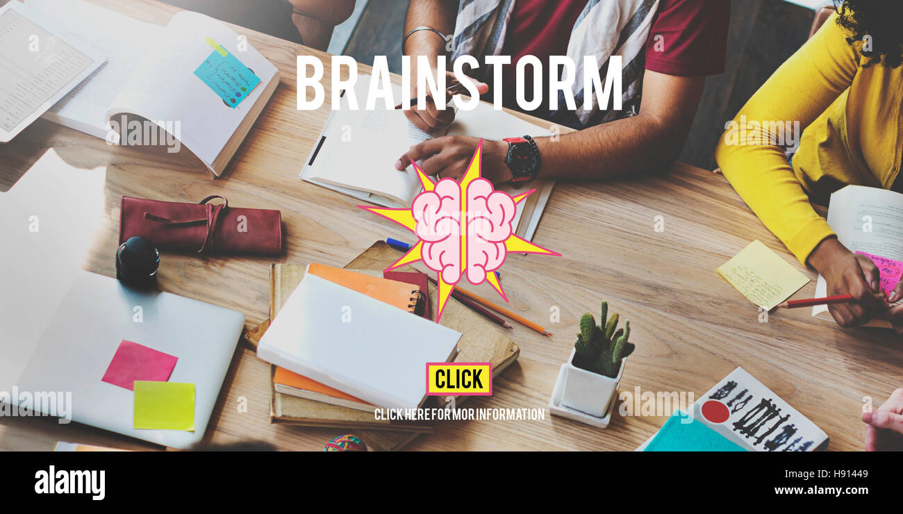 Brainstorm Brainstorming Meeting Planning Sharing Concept Stock Photo ...