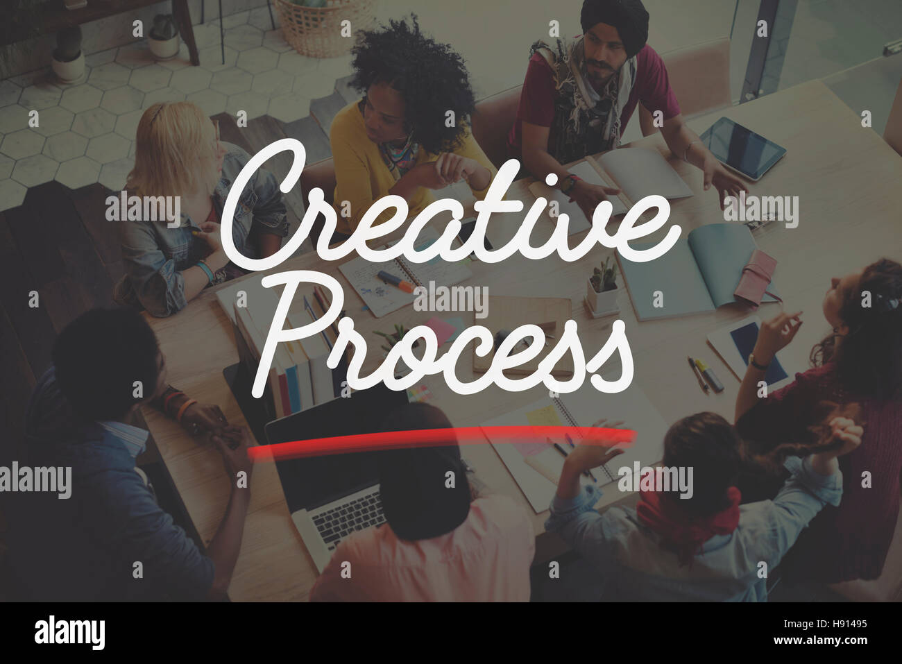 Creative Process Design Brainstorm Thinking Vision Ideas Concept Stock ...