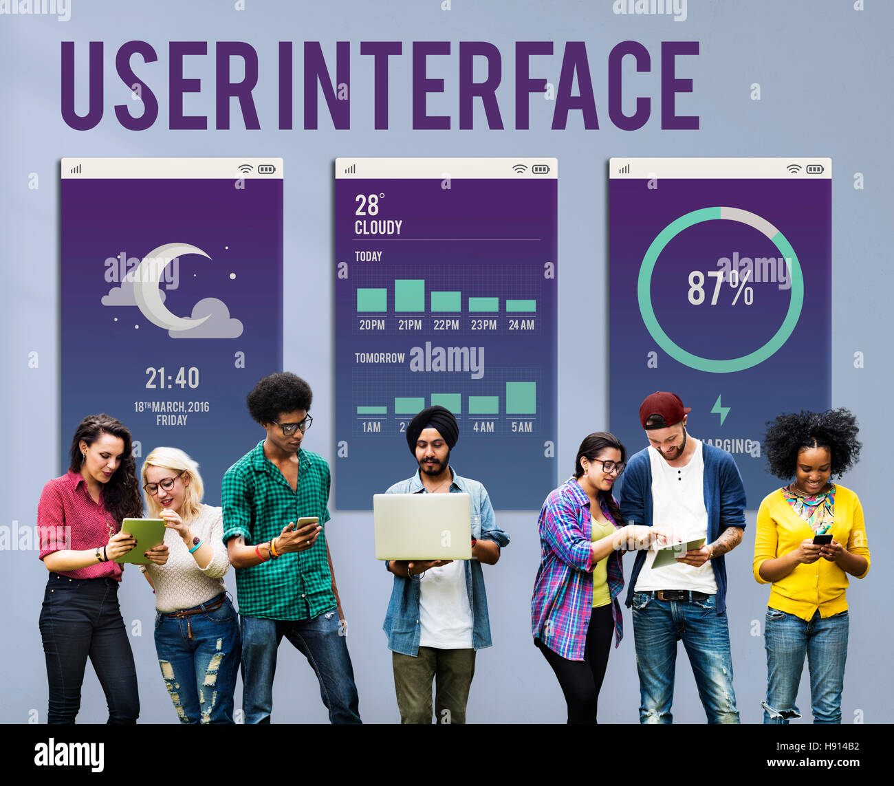 User Interface Operating System Electronic Technology Concept Stock ...