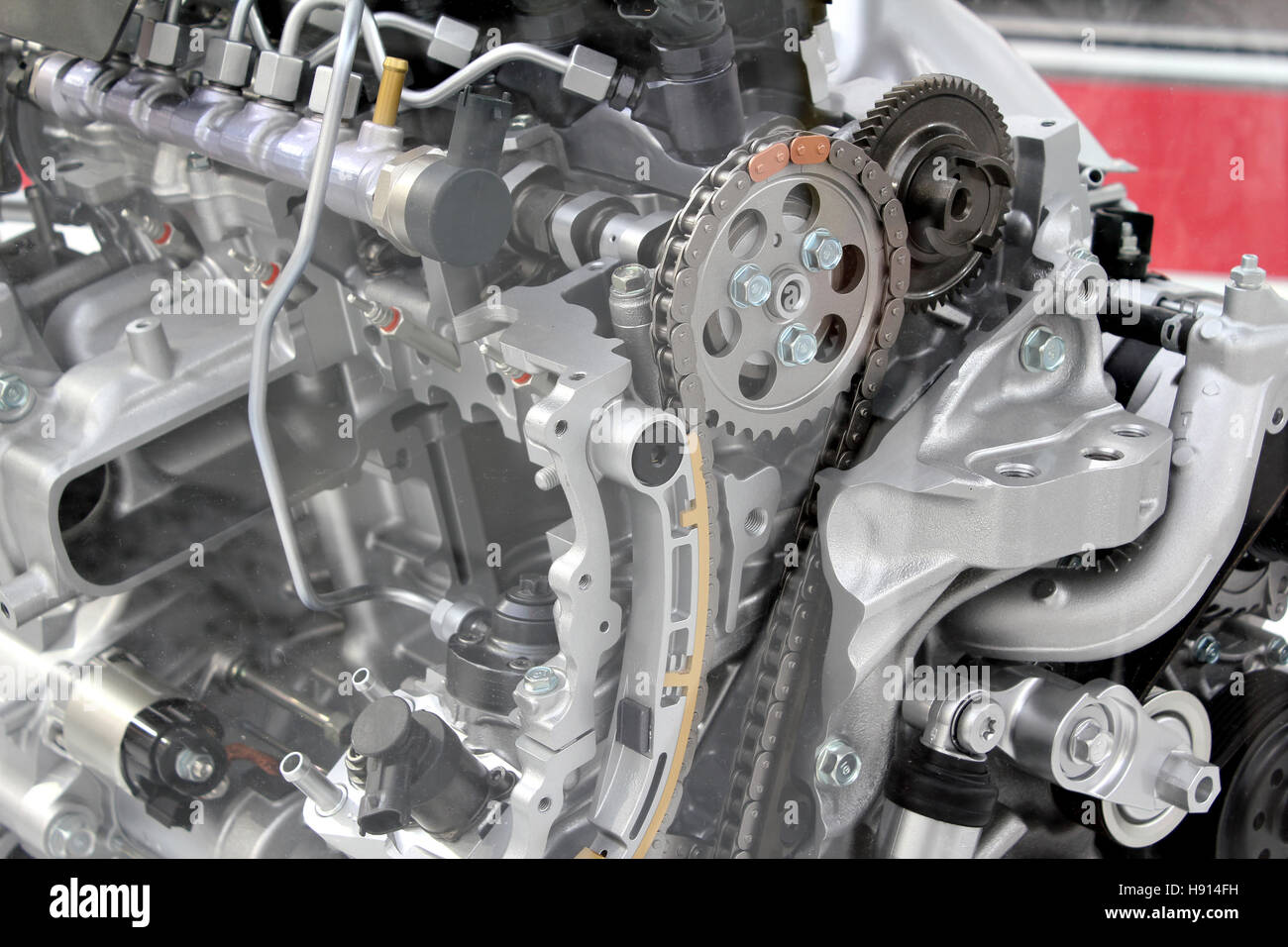 car engine detail front view Stock Photo Alamy