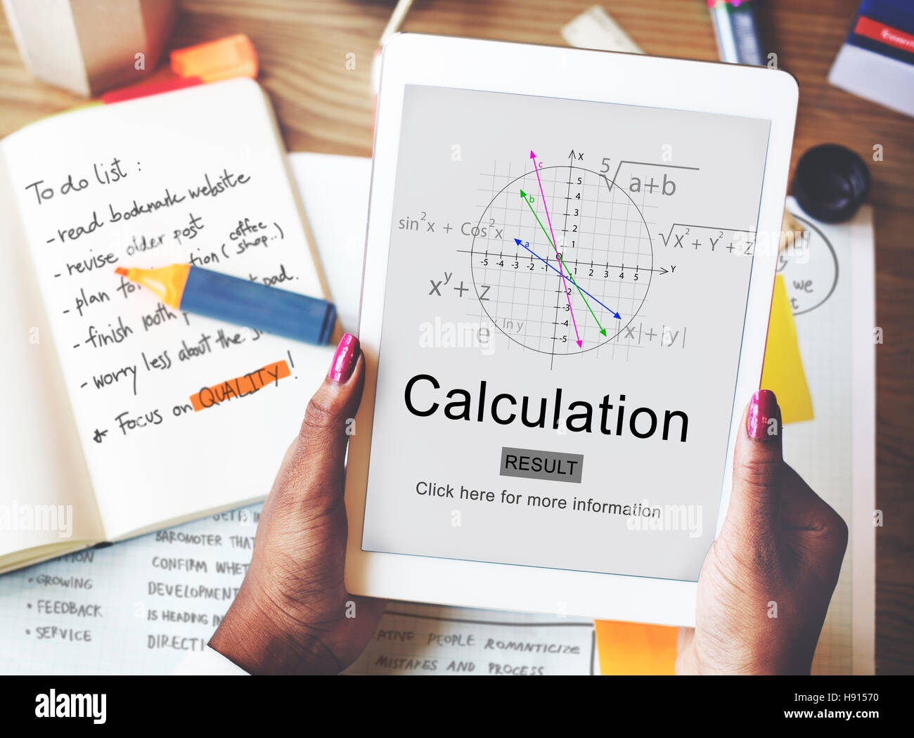 Equation Formula Geometry Calculation Concept Stock Photo