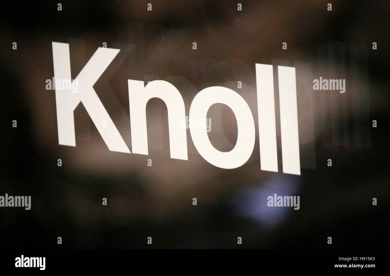das Logo der Marke 'Knoll', Berlin. Stock Photo