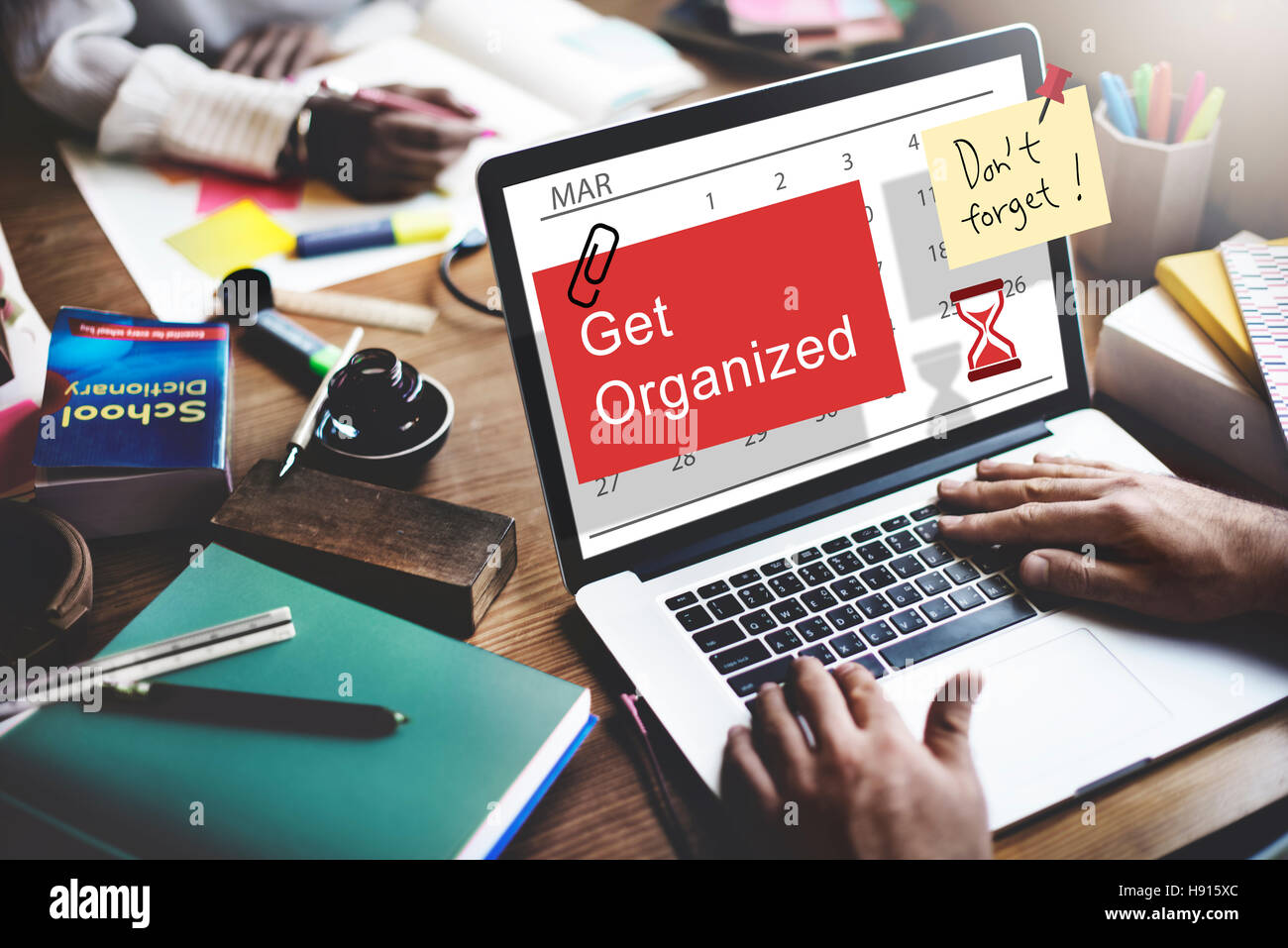 Get Organized Planner Calendar Management Concept Stock Photo - Alamy