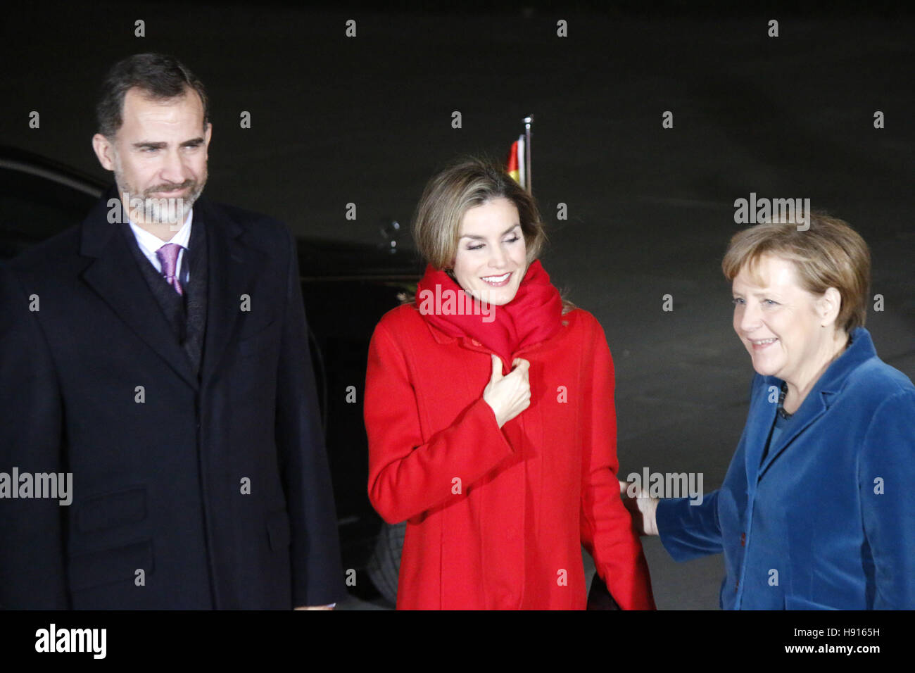 Koenig Felipe VI, Koenigin Letizia von Spanien, BKin Angela Merkel - Treffen der dt. Bundeskanzlerin mit dem spanischen Koenigspaar, Bundeskanzleramt, Stock Photo