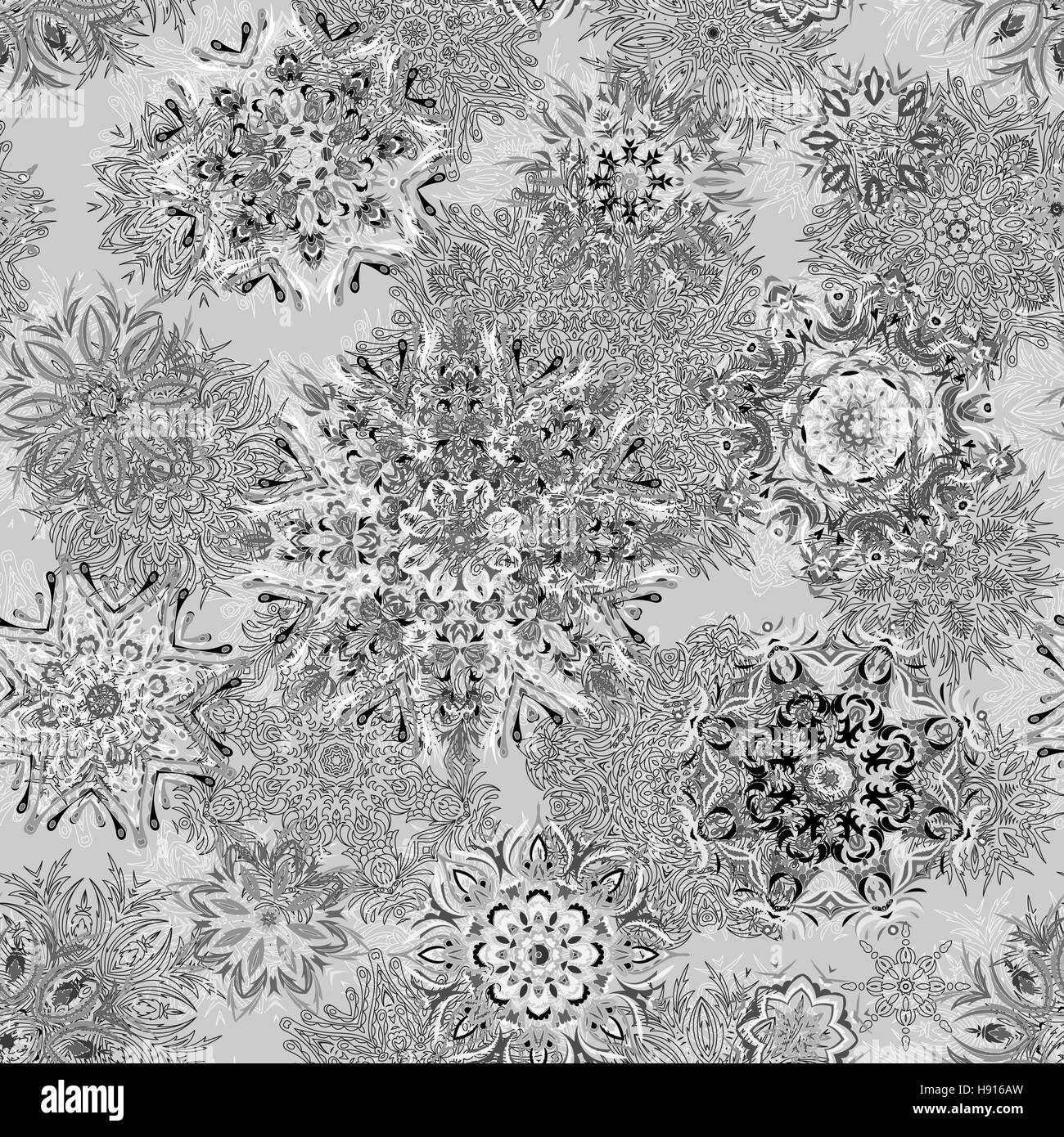 ornate floral seamless texture, endless pattern with flowers looks like ...
