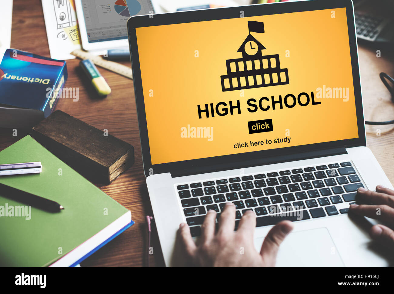 High School Academic Knowledge Student Concept Stock Photo - Alamy