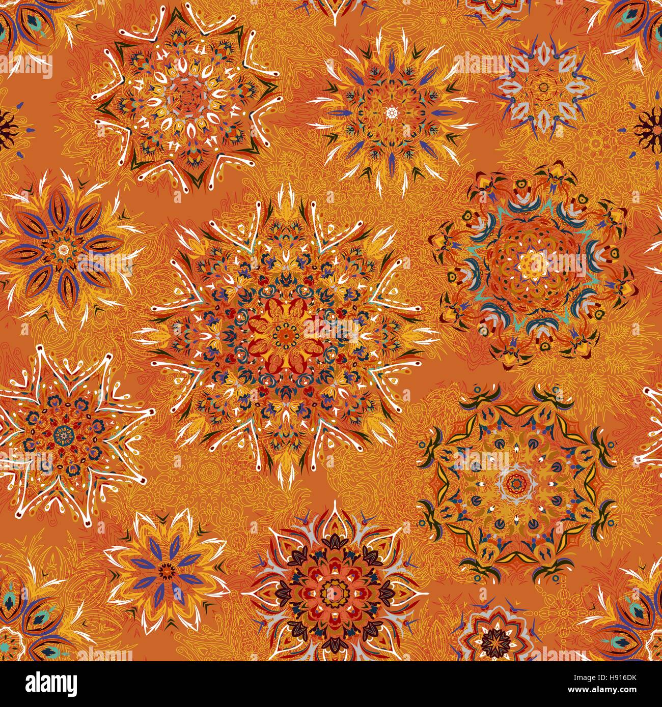 ornate floral seamless texture, endless pattern with flowers looks like ...