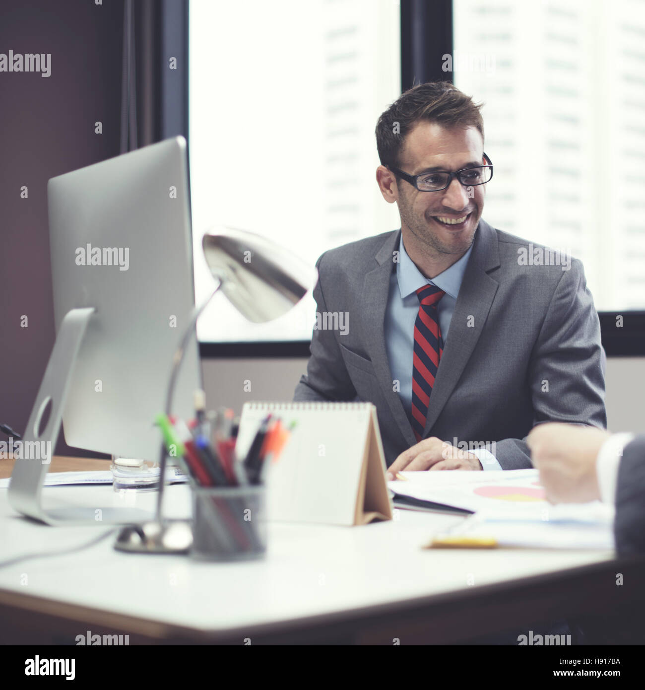 Boss secretary conference table office hi-res stock photography and ...