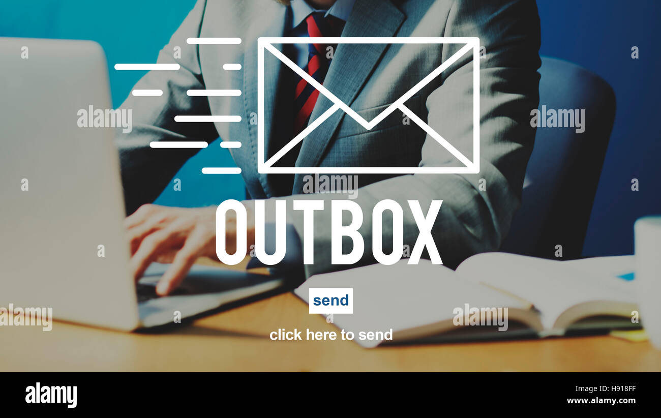 Outbox Inbox Email Connection Global Communications Concept Stock Photo ...