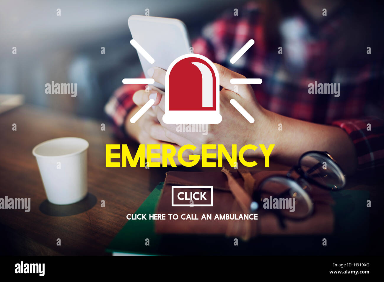 Emergency Service Ambulance Hospital Care Concept Stock Photo