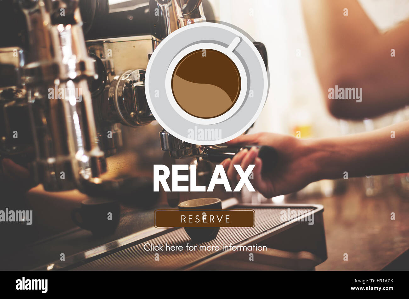 Beverage Cafe Refresh Coffee Break Aromatic Concept Stock Photo