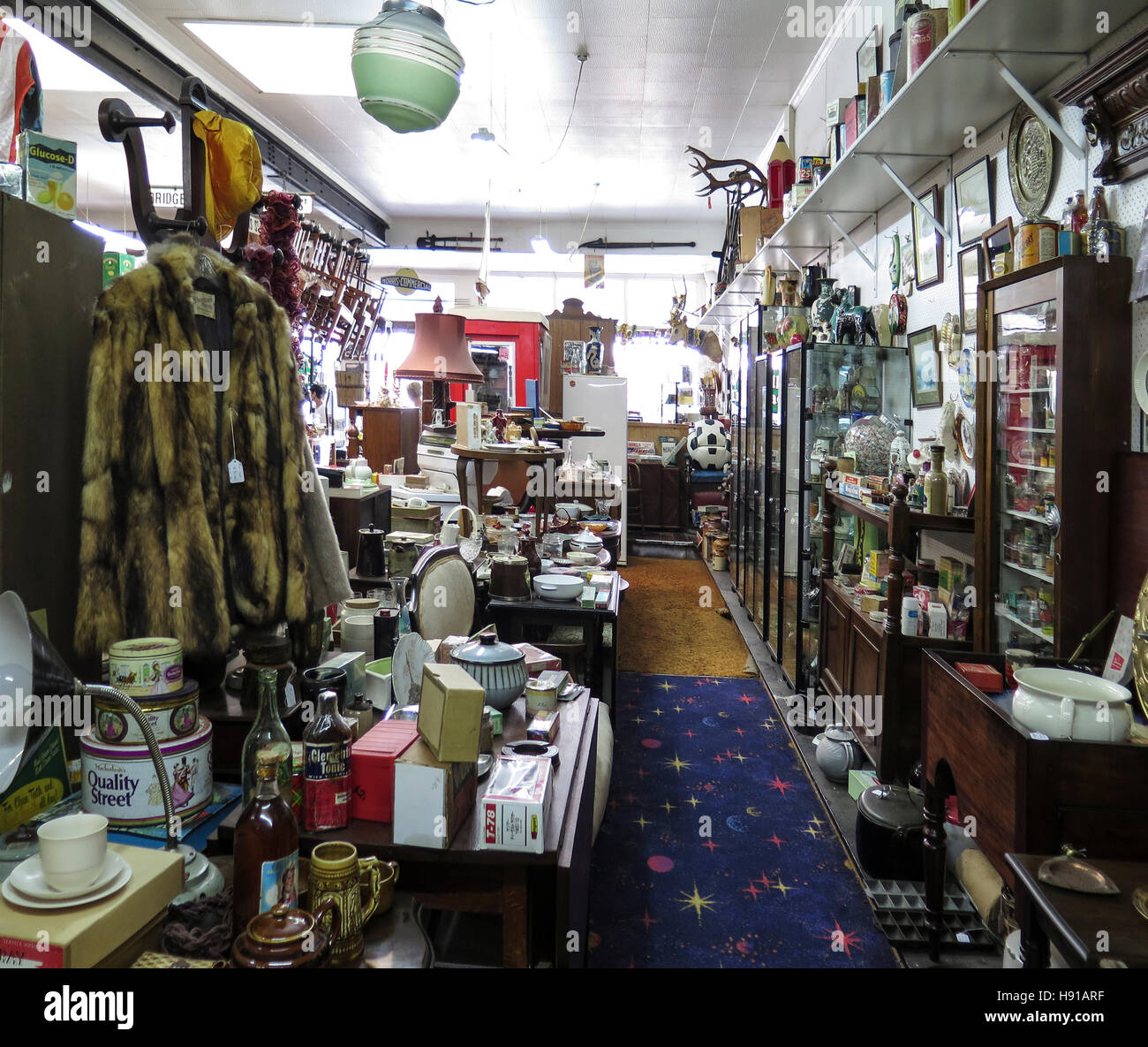 Antique shop at Woodville, North Island, New Zealand Stock Photo