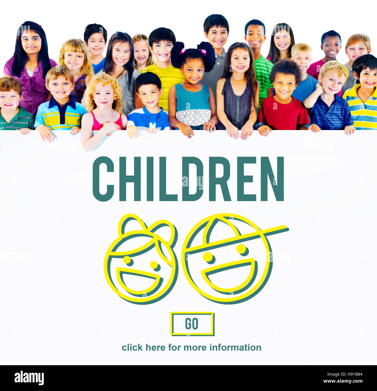 Children Childhood Kids Offispring Website Concept Stock Photo