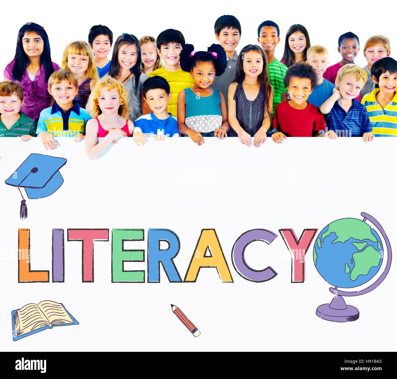 School Academic Learning Kids Graphic Concept Stock Photo - Alamy