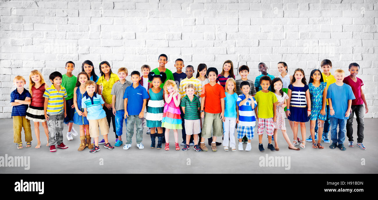 Children Kids Childhood Friendship Happiness Diversity Concept Stock ...