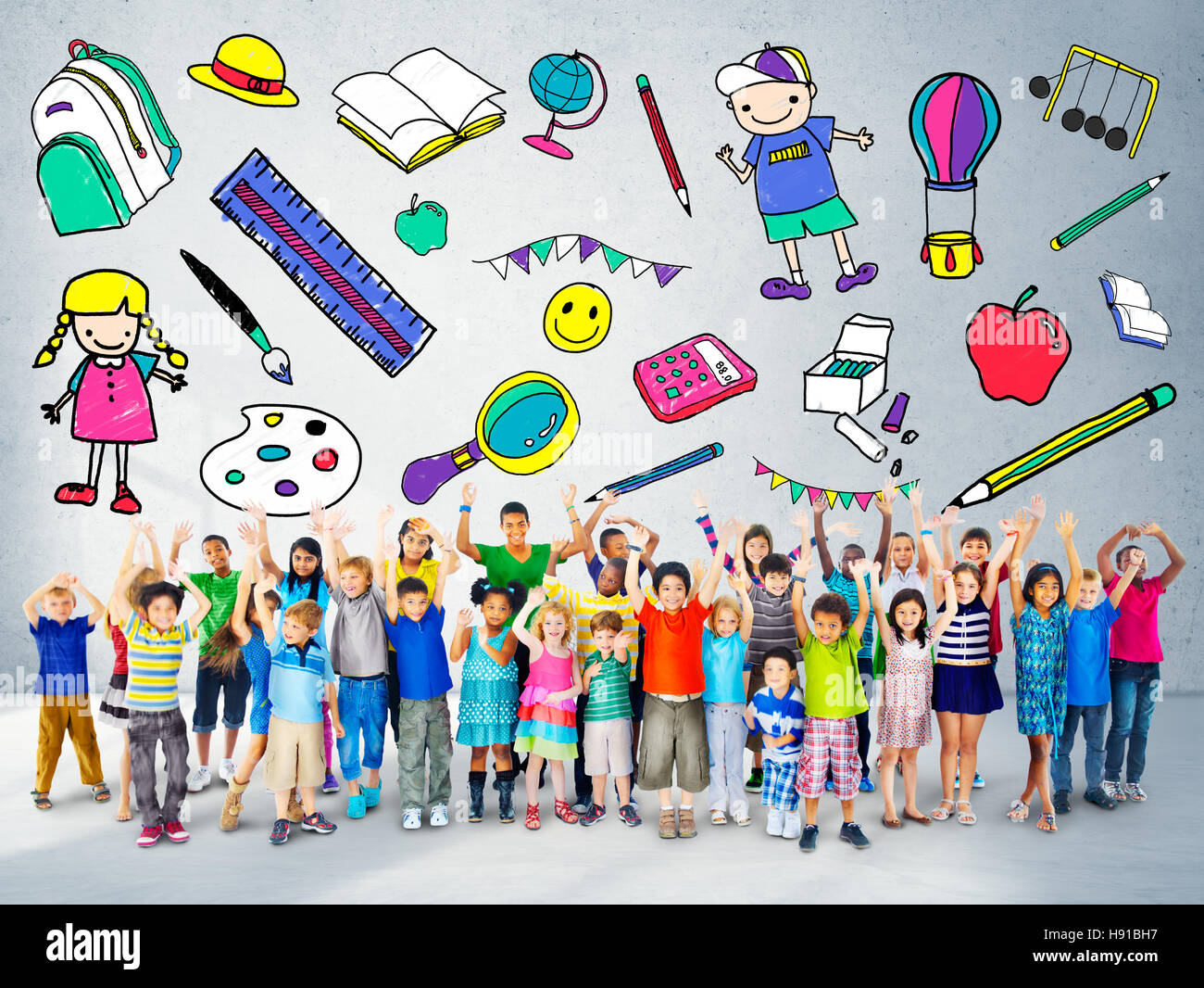Kids School Education Toys Stuff Young Concept Stock Photo