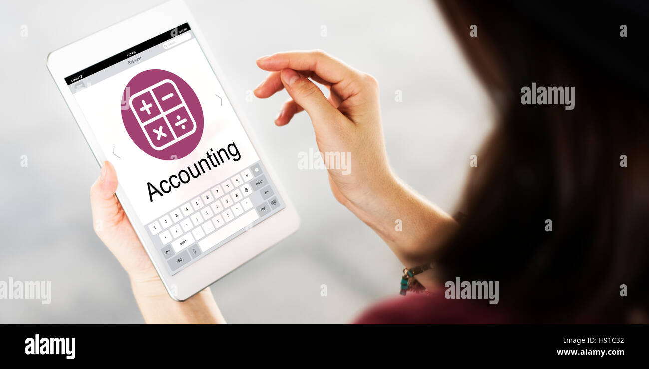 Accounting Budget Electronic Calculator Investment Concept Stock Photo