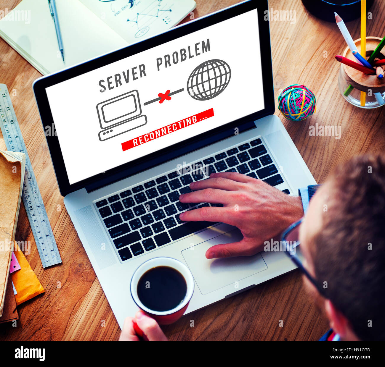 Server Problem Failure Difficulty Complication Concept Stock Photo - Alamy
