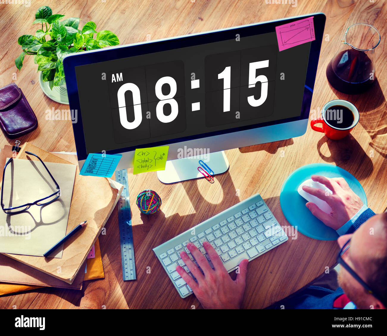 Time And Date Clock Graphic Concept Stock Photo - Alamy